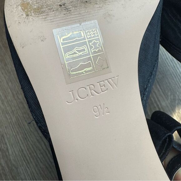 J.‎ Crew | Millie Bow Ankle Strap Heels in moiré - Picture 5 of 9